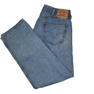 Levi's 505 Blue Jeans, Light Blue, 34 W x 29 L Str